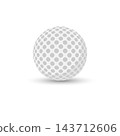 Realistic golf ball. Vector illustration 143712606