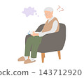An elderly man with dementia who cannot understand the contents of text or documents. 143712920