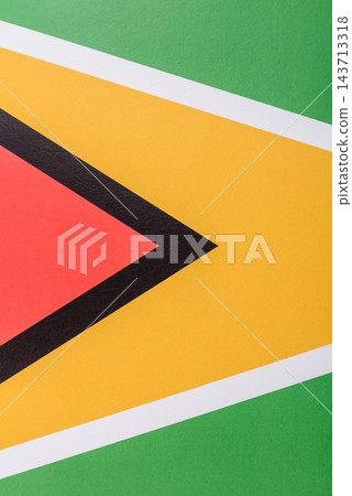Guyana flag as a symbol of national independence. The Guyana flag Guyana flag as a symbol of national independence. The Guyana flag 143713318