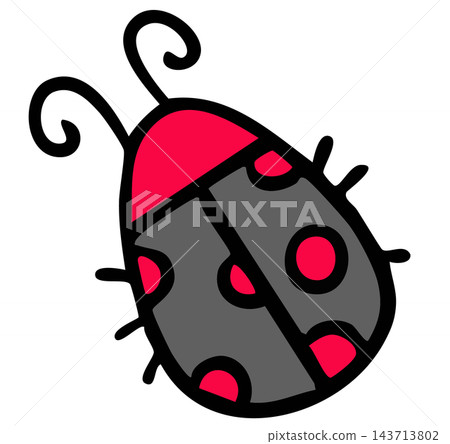 Hand drawn ladybug illustration for animal, insect, decorations, spring time, summer, picnic, park, home yard, stickers, blossom, blooming, patch, fabric, brooch, nature, garden, camping, campfire Hand drawn ladybug illustration for animal, insect, decorations, spring time, summer, picnic, park, home yard, stickers, blossom, blooming, patch, fabric, brooch, nature, garden, camping, campfire 143713802