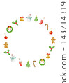 cute christmas frame material 143714319