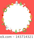 Cute christmas frame illustration 143714321