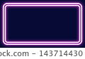 Pink and magenta neon double-line frame background, landscape orientation 16:9 143714430