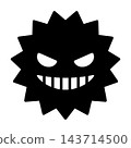 Evil-faced virus icon 143714500