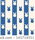 Cute rabbit seamless pattern (navy) 143714551