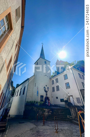 Peaceful walk through charming city with guided history insights 143714603