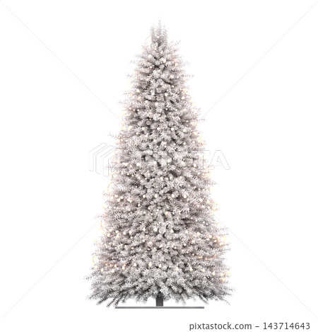 Christmas tree with decorations, isolate on a transparent background, 3d illustration, cg render Christmas tree with decorations, isolate on a transparent background, 3d illustration, cg render 143714643