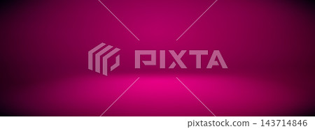 Limbo podium with pink gradient background and light. Product studio purple 3d backdrop scene for display. Empty table floor abstract color presentation platform. 143714846
