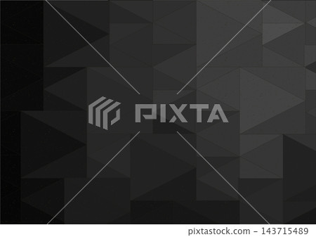 Abstract dark geometric background with black low poly triangle pattern and starry space texture Abstract dark geometric background with black low poly triangle pattern and starry space texture 143715489