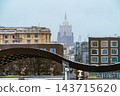 Moscow Winter Cityscape With Historic Skyscraper 143715620