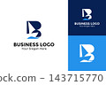 Creative letter B wave logo illustration. Silhouette sailing boat concept logo design template 143715770