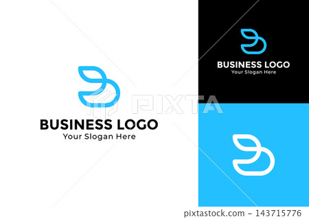 Creative monogram letter B logo template. Initial B business logo design Creative monogram letter B logo template. Initial B business logo design 143715776