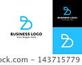 Creative monogram letter B logo template. Initial B business logo design 143715779
