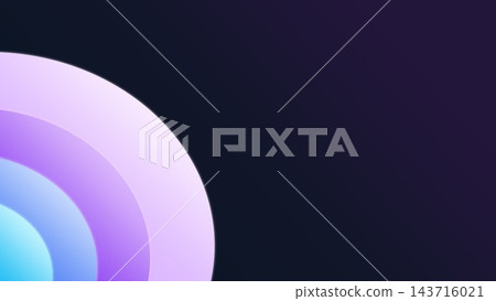 霓虹色的同心圓與深紫色未來主義背景 143716021