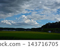 夏日鄉村景色，壯麗的積雨雲鋪滿藍天。 143716705