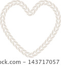Heart-shaped knitting yarn frame, thick, greige 143717057