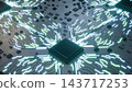 AI chip CPU GPU LLM model computer training processors bg 3d render 143717253
