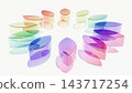 Color glass prism rainbow gradient bg 3d render 143717254
