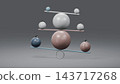 Balance scale harmony work comparison bg 3d render 143717268
