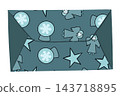 Vector isolated illustration of Christmas holiday correspondence. 143718895