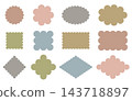 Fluffy frame illustration set with copy space and transparent background. 143718897