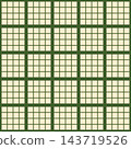 無縫日式圖案，採用老人格紋設計：鳥蛋黃底色，松綠色格紋。 143719526