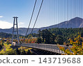 Kokonoe "Dream" Suspension Bridge and Autumn Leaves 143719688
