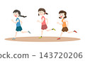 Girls running in the track and field club 143720206