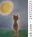 Moonlit black cat 143722223