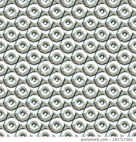 Hexagonal Bolt Nut Metal Wall Texture Hexagonal Bolt Nut Metal Wall Texture 143722362