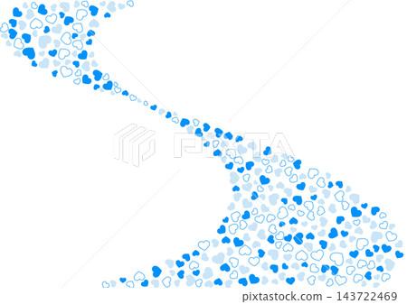 Heart pattern background Blue 3 colors border and solid color heart Heart pattern background Blue 3 colors border and solid color heart 143722469