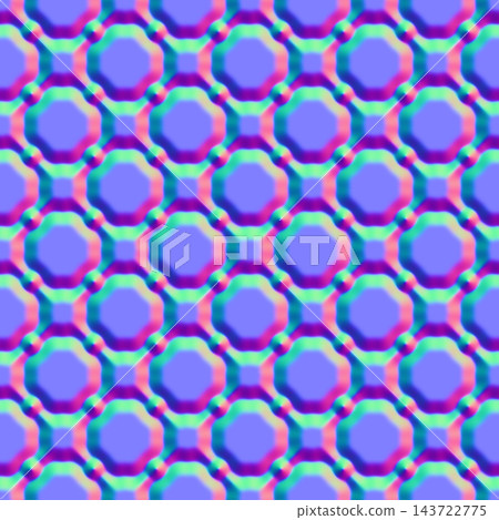 Normal Map for Beveled Octagonal Studded Metal Armor Plate Normal Map for Beveled Octagonal Studded Metal Armor Plate 143722775