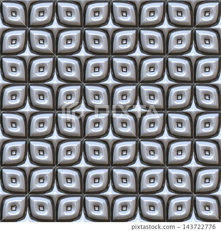 Futuristic Chrome Square Studs Metal Panel Texture Futuristic Chrome Square Studs Metal Panel Texture 143722776
