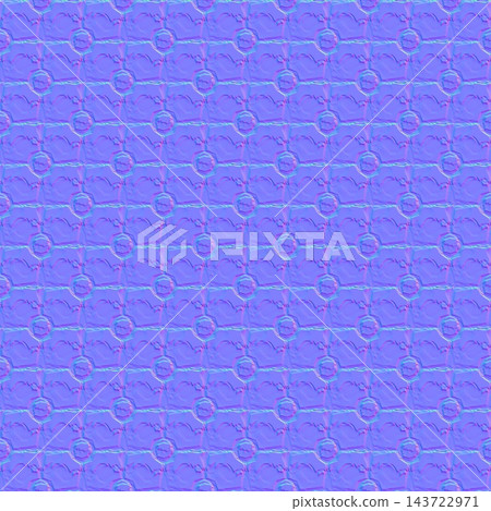 Seamless Normal Map for Geometric Round Stud Tile Panel Seamless Normal Map for Geometric Round Stud Tile Panel 143722971