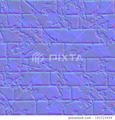 Damaged Brick Wall with Peeling Plaster Normal Map Damaged Brick Wall with Peeling Plaster Normal Map 143723454