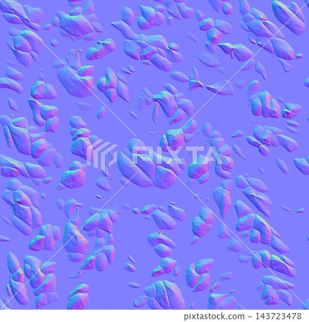 Scattered Pebble Stone Surface Normal Map Scattered Pebble Stone Surface Normal Map 143723478