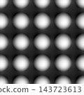 Seamless abstract background with blurred white spheres on dark grey 143723613