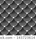 Dark grey fish scales seamless pattern for 3D texture 143723614