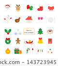 Cute Christmas color illustration materials 143723945