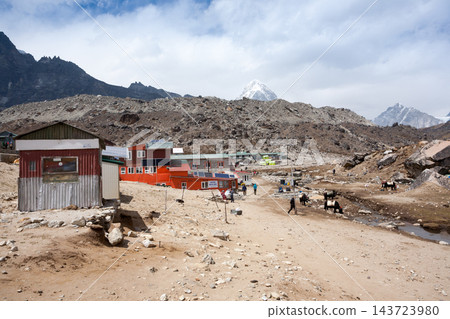 Lobuche town view, Everest base camp trek, Nepal Lobuche town view, Everest base camp trek, Nepal 143723980