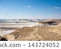 Bozzhira valley aerial view, Mangystau region, Kazakhstan 143724052