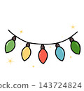 Colorful string lights christmas garland party holiday element sticker print visual graphic clipart artwork design icon illustration Colorful string lights christmas garland party holiday element sticker print visual graphic clipart artwork design icon illustration 143724824