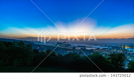 Twilight Over Bali Port and Coastline in New Taipei City Twilight Over Bali Port and Coastline in New Taipei City 143725012