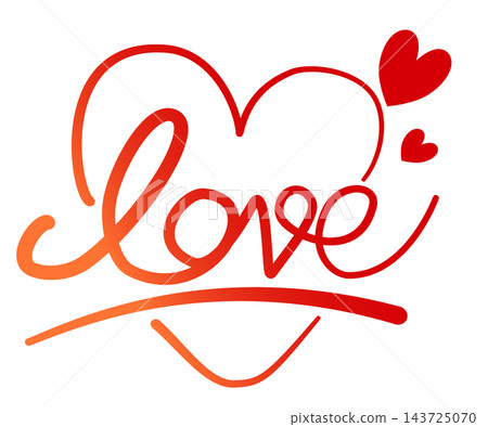 Love calligraphy lettering with heart romantic valentine quote element sticker print visual graphic clipart artwork design icon illustration Love calligraphy lettering with heart romantic valentine quote element sticker print visual graphic clipart artwork design icon illustration 143725070