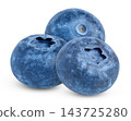 Blueberries isolated on a white background. Fresh blueberries closeup. 143725280