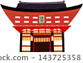 japanese shrine illustration 143725358