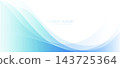 Abstract blue wave banner on white background. Vibrant gradient curve shape design. Modern graphic element. Suit for business, brochure, presentation, flyer, website 143725364
