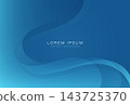 Blue abstract background. Transparent wavy design element. Suit for business, banner, cover, website, flyer, poster, brochure, corporate. Vector illustration 143725370