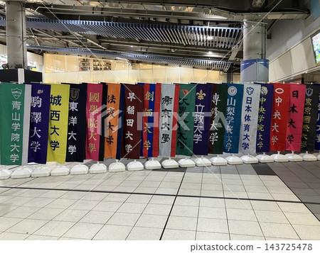 JR品川站的箱根驛傳橫幅 143725478