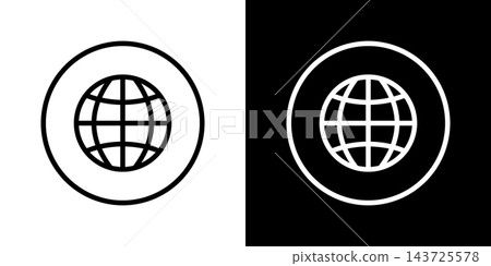 Globe Icon Line Set. Global Connectivity, Internet Access, And Worldwide Communication Outline Symbol Collection. Networking And Digital World Representation. Isolated Vector Illustration Globe Icon Line Set. Global Connectivity, Internet Access, And Worldwide Communication Outline Symbol Collection. Networking And Digital World Representation. Isolated Vector Illustration 143725578